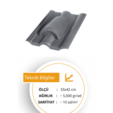 Gri Beton Kiremit Havalandırma Gri Beton Kiremit Havalandırma